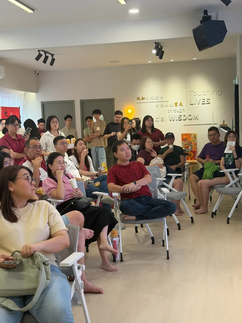 Guests celebrating at the Chinese New Year open house